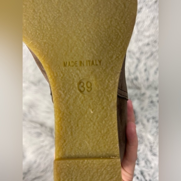 Napoleoni Made in Italy Tall Wedge Heel Brown Suede Winter Boots Size 39 USA 9 - Picture 11 of 16